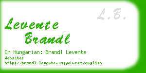 levente brandl business card